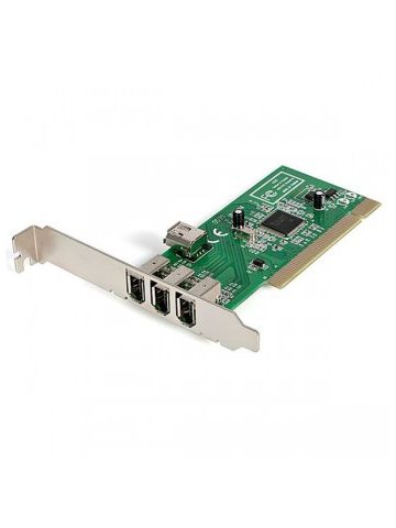 StarTech.com 4 port PCI 1394a FireWire Adapter Card - 3 External 1 Internal