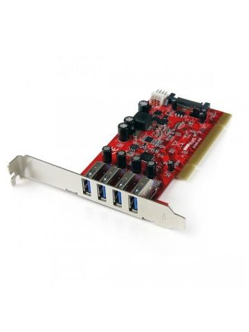 StarTech.com 4 Port PCI SuperSpeed USB 3.0 Adapter Card with SATA / SP4 Power