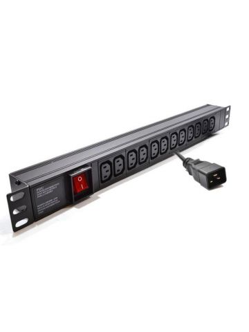 LMS 10 Way Horizontal 10A IEC Switched PDU / Power Bar > IEC Plug (Rackmount)