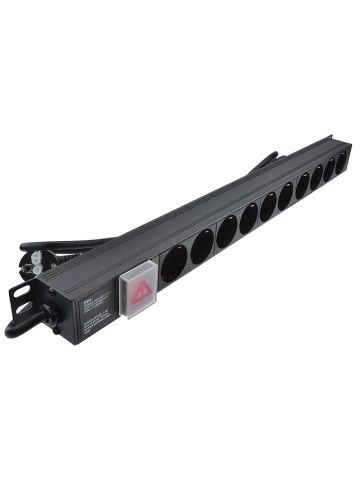 LMS 1U 10Way Vertical 16A Schuko > Schuko Plug PDU