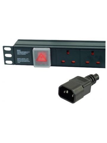 LMS 6 Way Horizontal 13A UK Switched PDU > IEC14 + Surge/Filter