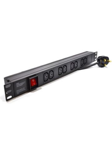 LMS 8 Way Horizontal IEC13 10A Switched PDU > UK Plug