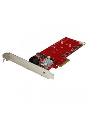 StarTech.com 2x M.2 NGFF SSD RAID Controller Card plus 2x SATA III Ports - PCIe