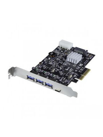 StarTech.com 4-Port USB 3.1 PCIe Card - 3x USB-A and 1x USB-C - 2x Dedicated Channels