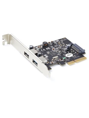 StarTech.com 2-Port USB PCIe Card with 10Gbps/port - USB 3.1/3.2 Gen 2 Type-A PCI Express 3.0 x2 Host Controller Expansion Card - Add-On Adapter Card - Full/Low Profile - Windows & Linux