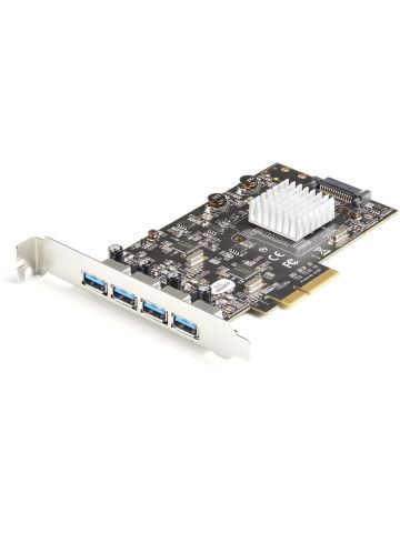 StarTech.com 4-Port USB PCIe Card - 10Gbps USB 3.1/3.2 Gen 2 Type-A PCI Express Expansion Card with 2 Controllers - 4x USB-A - USB PCIe Add-On Adapter Card - Windows/Mac/Linux