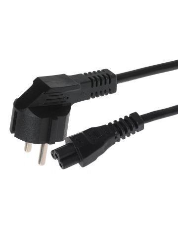 Maplin PL1557 power cable Black 1 m C5 coupler Power plug type F