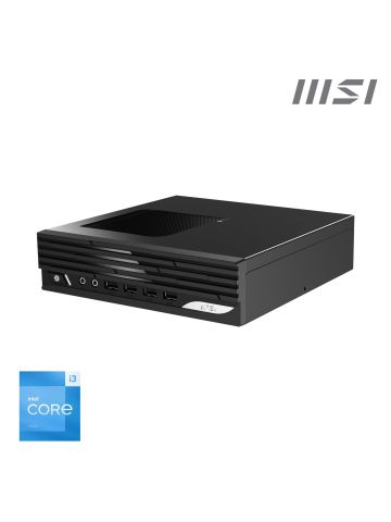 MSI PRO DP21 13M Intel Core i3 13100 Barebone, NUC, SFF, Mini Computer, HTPC, (NO RAM, NO Storage, NO OS), UHD Graphics/Type C/HDMI/DisplayPort/COM Port/TPM 2.0/LAN/WiFi 6E/BT 5.3/VESA