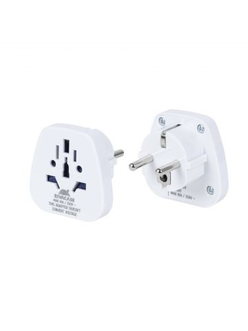 Rivacase PS4100 W00 power plug adapter Type C (Europlug) Type G (UK) White