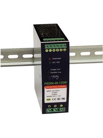 Tycon 48V 120W DIN Rail Industrial PSU - PSDIN-48-120W