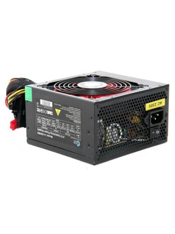 ACE 650W PSU ATX 12V Active PFC 4 x SATA PCIe 120mm Silent Red Fan Black Casing