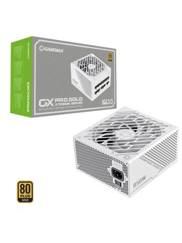 GAMEMAX GX-850W Pro Modular 80 Plus Gold ATX3.0 PCIe 5.0 White PSU With 135mm FDB Fan