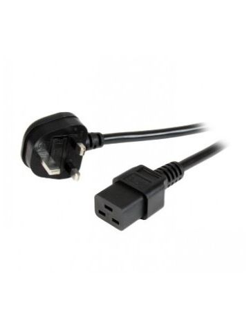 StarTech.com 2m, BS-1363 - IEC 320 C19 power cable Black BS 1363 C19 coupler