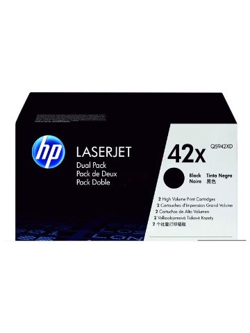 HP Q5942XD/42XD Toner cartridge black high-capacity twin pack, 2x20K pages ISO/IEC 19752 Pack=2 for 