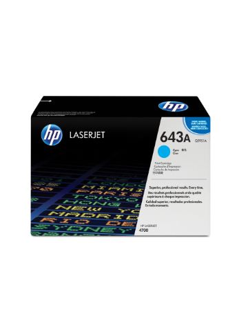 HP Q5951A/643A Toner cartridge cyan, 10K pages/5% for HP Color LaserJet 4700