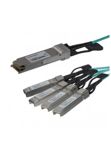 StarTech.com Cisco QSFP-4X10G-AOC10M Compatible QSFP+ Active Optical Breakout Cable - 15 m (49 ft)