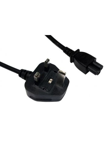 Cables Direct UK Mains Black 1.8 m C5 coupler BS 1363