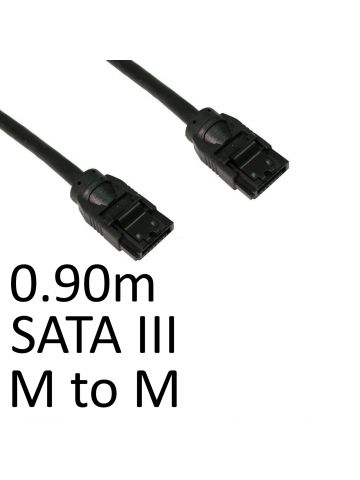 TARGET Locking SATA III (M) to Locking SATA III (M) 0.90m Black OEM Internal Data Cable