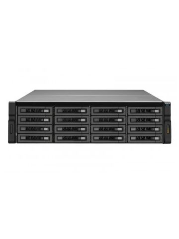 QNAP REXP-1620U-RP 128TB (16x 8TB Seagate Exos Enterprise HDD) disk array Rack (3U) Black,Silver