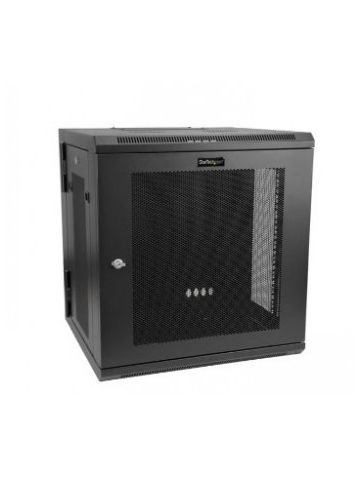 StarTech.com 12U 19" Wall Mount Network Cabinet - 16" Deep Hinged Locking IT Network Switch Depth Enclosure - Vented Computer Equipment Data Rack w/Shelf & Flexible Side Panels - Assembled