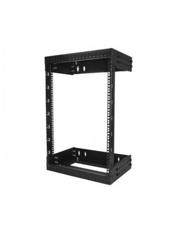 StarTech.com 15U 19" Wall Mount Network Rack - Adjustable Depth 12-20" 2 Post Open Frame Server Room Rack for AV/Data/ IT Communication/Computer Equipment/Switch w/Cage Nuts & Screws