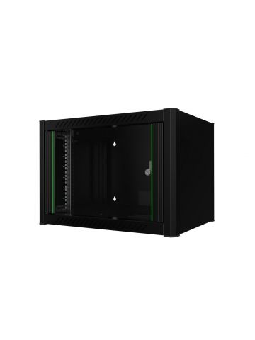 Lanview RWM07U45BL rack cabinet 7U Wall mounted rack Black