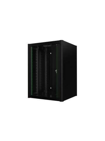 Lanview RWM16U56BL rack cabinet 16U Wall mounted rack Black