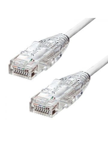 ProXtend Ultra Slim CAT6A U/UTP CU LSZH Ethernet Cable White 25CM