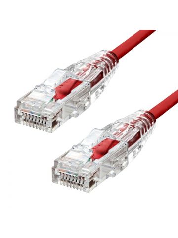 ProXtend Ultra Slim CAT6A U/UTP CU LSZH Ethernet Cable Red 30CM