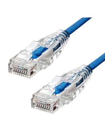 ProXtend Ultra Slim CAT6A U/UTP CU LSZH Ethernet Cable Blue 1M