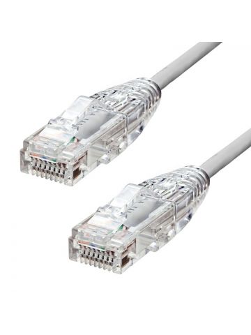 ProXtend Ultra Slim CAT6A U/UTP CU LSZH Ethernet Cable Grey 2M
