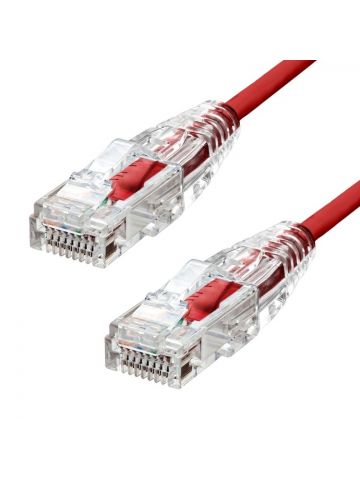 ProXtend Ultra Slim CAT6A U/UTP CU LSZH Ethernet Cable Red 2M