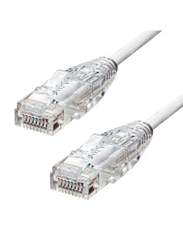 ProXtend Ultra Slim CAT6 U/UTP CU LSZH Ethernet Cable White 20CM
