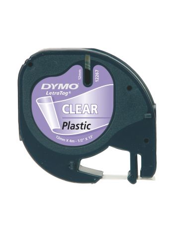 Dymo 12267/S0721530 DirectLabel-etikettes Polyester Transparent 12mm x 4m for Dymo LetraTag