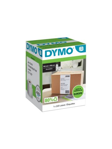 Dymo S0904980 DirectLabel-etikettes XL white 104mm x159mm Pack=220 for Dymo Etiketten 10cm