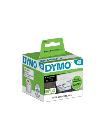 Dymo S0929100 DirectLabel-etikettes / Visiting-cards white 89mm x51mm for Dymo LW 550 60mm/60mm