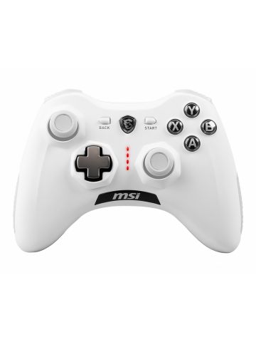 MSI FORCE GC30 V2 WHITE Wireless Gaming Controller 'PC and Android ready, Upto 8 hours battery usage, adjustable D-Pad cover, Dual vibration motors, Ergonomic design'