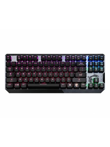 MSI VIGOR GK50 LOW PROFILE TKL Mechanical Gaming Keyboard 'UK-Layout, KAILH Low-Profile Switches, Multi-Layer RGB LED Backlit, Tactile, Floating Key Design, Center'