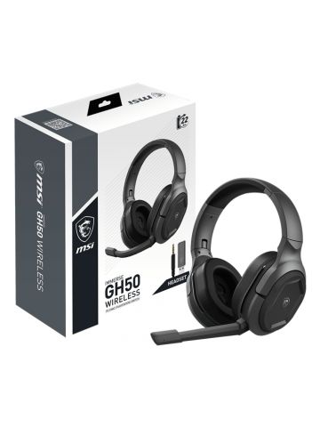 MSI Immerse GH50 Wireless Headset Wired & Wireless Head-band Gaming USB Type-A Black