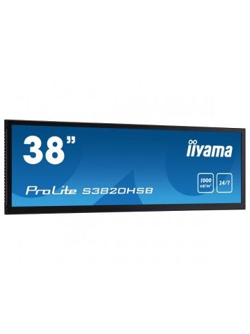 iiyama S3820HSB-B1 signage display 96.5 cm (38") LED Digital signage flat panel Black