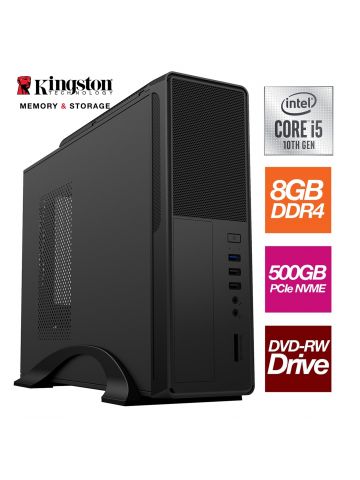 TARGET Small Form Factor - Intel i5 10400 6 Core 12 Thread 2.90GHz (4.30GHz Boost), 8GB Kingston RAM, 500GB Kingston NVMe M.2 - DVDRW, Wi-Fi, FREE Keyboard & Mouse - Small Foot Print for Home or Office Use - Pre-Built PC