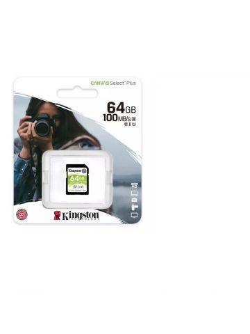 Kingston Technology Canvas Select Plus V10 64GB SD Class 10 UHS-I U3 Flash Card