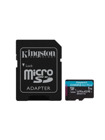 Kingston Technology 1TB microSDXC Canvas Go Plus 170R A2 U3 V30 Card + ADP