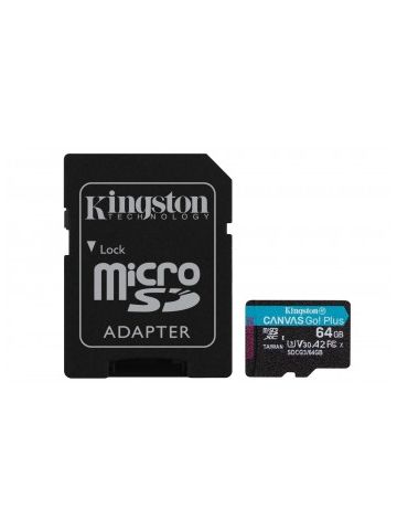 Kingston Technology Canvas Go! Plus memory card 64 GB MicroSD Class 10 UHS-I