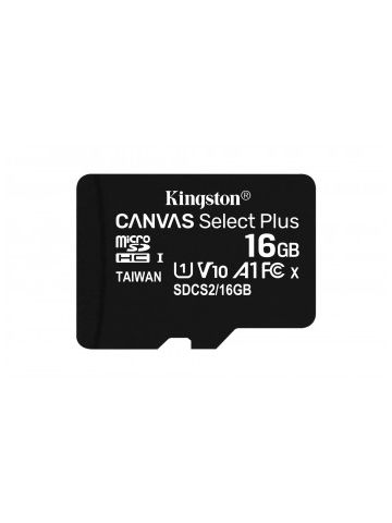 Kingston Technology Canvas Select Plus memory card 16 GB MicroSDHC Class 10 UHS-I