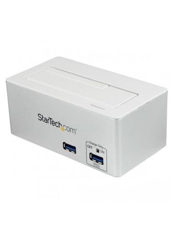 StarTech.com USB 3.0 SATA Hard Drive Docking Station SSD / HDD with integrated Fast Charge USB Hub and UASP For SATA 6 Gbps - White