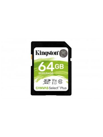 Kingston Technology Canvas Select Plus memory card 64 GB SDXC Class 10 UHS-I