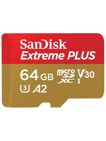 Sandisk 64GB Extreme Plus microSDXC memory card Class 10