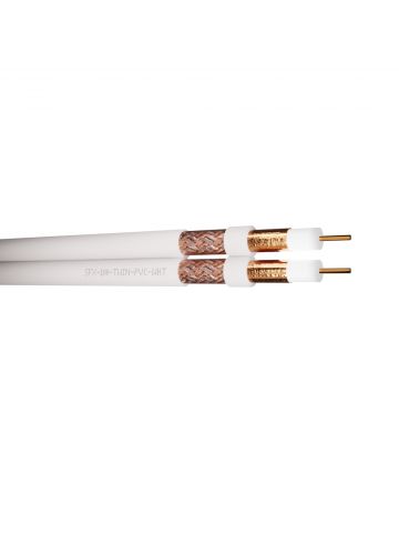 Securi-Flex SFX/100-TWIN-PVC-WHT-100 coaxial cable 100 m No White