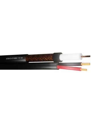 Securi-Flex SFX/59+2C-0.75-BUDGET-PVC-BLK-100 coaxial cable RG-59 100 m No Black